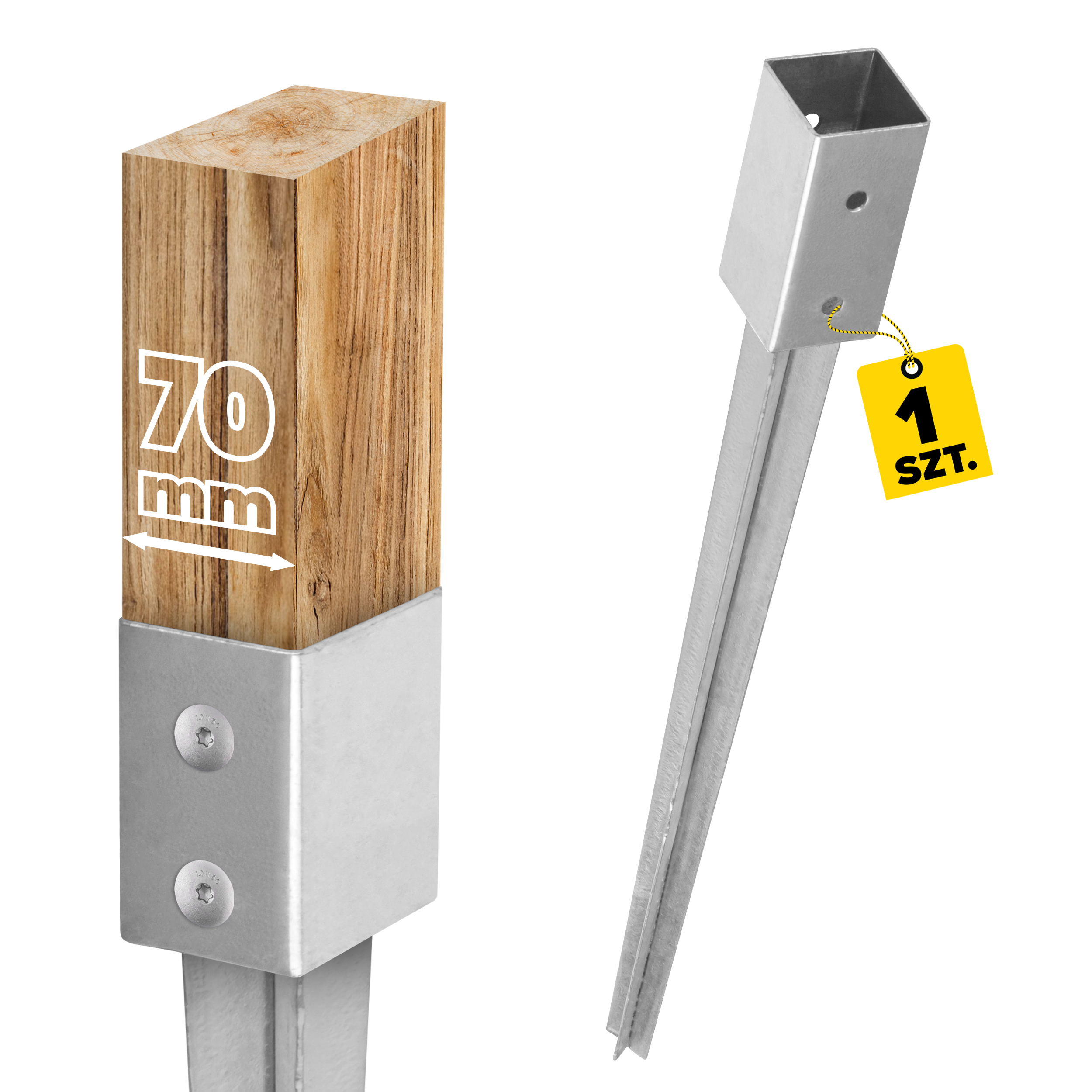 Podstawa słupa wbijana 70 mm - PSG 70/750